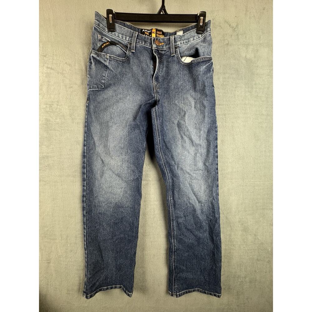 Ariat Rebar M3 Jeans Mens 32x32 Loose Fit Straight Leg Stretch Work Outdoor